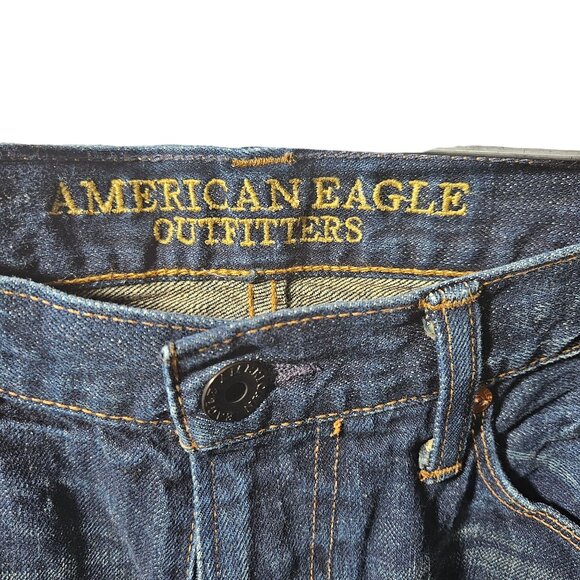 American Eagle Outfitters Mens Classic Straight Jeans 30/32 Blue Denim - Picture 2 of 6